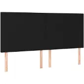 vidaXL Hoofdbord zwart 180x5x118/128 cm stof