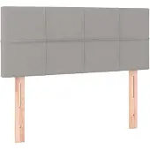 vidaXL Hoofdbord 80x5x78/88 cm stof lichtgrijs
