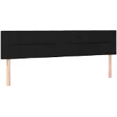 vidaXL Hoofdborden 180x5x78/88 cm stof zwart