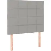 vidaXL Hoofdbord lichtgrijs 80x5x118/128 cm stof