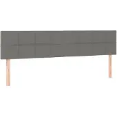 vidaXL Hoofdborden 160x5x78/88 cm stof donkergrijs