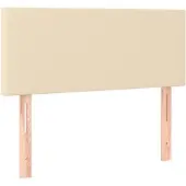 vidaXL Hoofdbord 100x5x78/88 cm stof crèmekleurig
