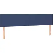 vidaXL Hoofdborden 200x5x78/88 cm stof blauw