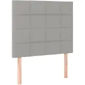 vidaXL Hoofdbord lichtgrijs 90x5x118/128 cm stof