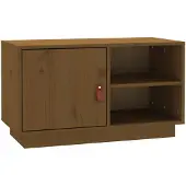 vidaXL Tv-meubel 70x34x40 cm massief grenenhout honingbruin