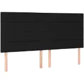 vidaXL Hoofdbord zwart 180x5x118/128 cm stof