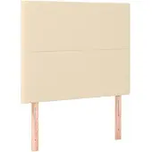 vidaXL Hoofdbord crème 90x5x118/128 cm stof