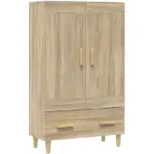 vidaXL Hoge kast 70x31x115 cm bewerkt hout sonoma eikenkleurig