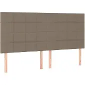 vidaXL Hoofdbord taupe 180x5x118/128 cm Stof