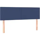 vidaXL Hoofdborden 144x5x78/88 cm stof blauw