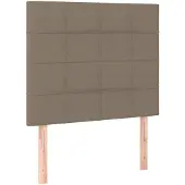 vidaXL Hoofdbord taupe 80x5x118/128 cm Stof
