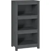 vidaXL Boekenkast 50x35x97 cm massief grenenhout grijs