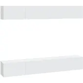 vidaXL Tv-wandmeubels 4 st 100x30x30 cm wit
