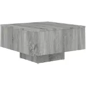 vidaXL Salontafel 60x60x31,5 cm bewerkt hout grijs sonoma eikenkleurig