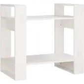 vidaXL Boekenkast/kamerscherm 60x35x57 cm massief grenenhout wit