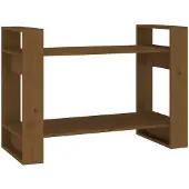 vidaXL Boekenkast/kamerscherm 80x35x56,5 cm massief hout honingbruin