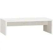 vidaXL Monitorstandaard 50x27x15 cm massief grenenhout wit