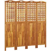 vidaXL Kamerscherm met 4 panelen 162x2x180 cm massief acaciahout