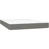 vidaXL Pocketveringmatras medium 140x190x20 cm stof donkergrijs
