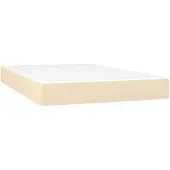 vidaXL Pocketveringmatras medium 120x200x20 cm stof crèmekleurig