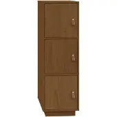 vidaXL Hoge kast 34x40x108,5 cm massief grenenhout honingbruin