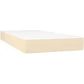 vidaXL Pocketveringmatras medium 100x200x20 cm stof crèmekleurig
