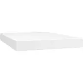 vidaXL Pocketveringmatras medium 140x200x20 cm kunstleer wit