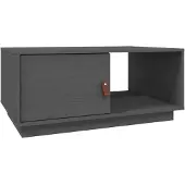 vidaXL Salontafel 80x50x35,5 cm massief grenenhout grijs