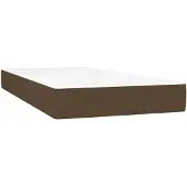 vidaXL Pocketveringmatras medium 90x200x20 cm stof donkerbruin