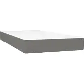 vidaXL Pocketveringmatras, medium, donkergrijs, 80x200x20 cm, stof