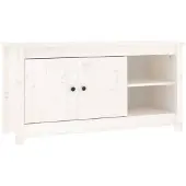 vidaXL Tv-meubel 103x36,5x52 cm massief grenenhout wit