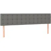 vidaXL Hoofdborden 180x5x78/88 cm stof donkergrijs
