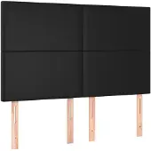 vidaXL Hoofdbord zwart 144x5x118/128 cm kunstleer