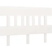vidaXL Hoofdbord 203,5x3x81 cm massief grenenhout wit