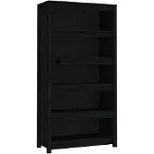 vidaXL Boekenkast 80x35x154 cm massief grenenhout zwart
