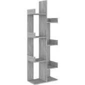 vidaXL Boekenkast 48x25,5x140 cm bewerkt hout grijs sonoma eikenkleur