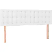 vidaXL Hoofdborden 144x5x78/88 cm kunstleer wit