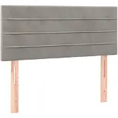 vidaXL Hoofdbord 100x5x78/88 cm fluweel lichtgrijs