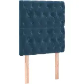 vidaXL Hoofdbord donkerblauw 80x7x118/128 cm fluweel