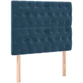 vidaXL Hoofdbord donkerblauw 90x7x118/128 cm fluweel