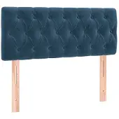 vidaXL Hoofdbord 90x7x78/88 cm fluweel donkerblauw