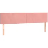 vidaXL Hoofdborden 200x5x78/88 cm fluweel roze