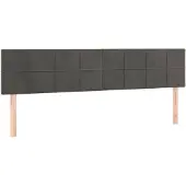 vidaXL Hoofdborden 160x5x78/88 cm fluweel donkergrijs