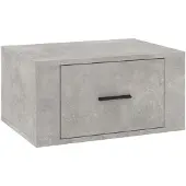 vidaXL Nachtkastje wandgemonteerd 50x36x25 cm betongrijs