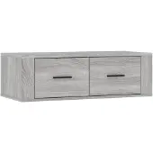 vidaXL Tv-hangmeubel 80x36x25 cm bewerkt hout grijs sonoma eikenkleur
