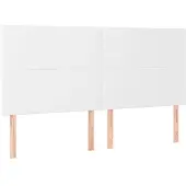 vidaXL Hoofdbord wit 180x5x118/128 cm kunstleer