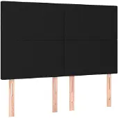 vidaXL Hoofdbord zwart 144x5x118/128 cm stof