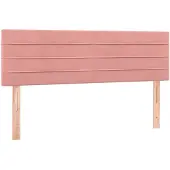 vidaXL Hoofdborden 144x5x78/88 cm fluweel roze