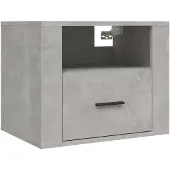 vidaXL Nachtkastje wandgemonteerd 50x36x40 cm betongrijs