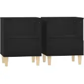 vidaXL Nachtkastjes 2 st 40x35x50 cm zwart